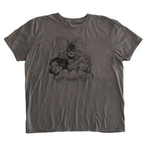FUNKO DC COMICS Men's LARGE T-Shirt Gray Female Superheroes Wonder Woman‎